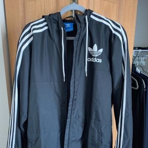 Adidas 3 stripe windbreaker